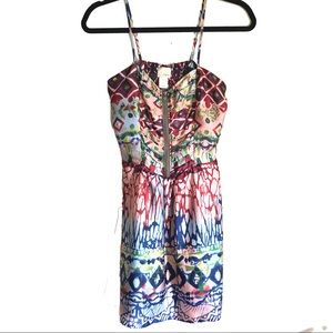 Daytrip colorful dress with pockets size small